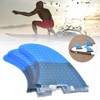 Fiberglass FCS2 Stylish Convenient Blue Surfboard Tail Fin Flexible Stable