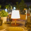 Standy Mini Wood Solar Table Lamp Height 25 cm
