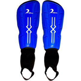 Kids Soccer Shin Guards with Adjustable Straps Ages 4-7. Blue