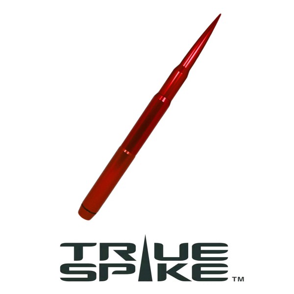TRUE SPIKE BILLET 12" FAT BULLET SPIKED ANTENNA RED FOR