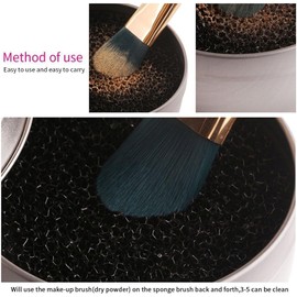 ZJchao Esponja Limpiadora de Brochas de Maquillaje, Tapete Limpiador de Brochas Colour Switch, 2 Esponjas para Quitar El Color, Herramienta de Limpieza de Polvos Cosméticos para Brochas de Rubor, Broc