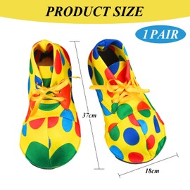 CYNOSURETECH 1 Pair Of Clown Shoes, Large Fun Spoof Shoes, Rainbow Clown Shoes, Cosplay Shoes, Stage Performance Shoes, Suitable For Costume Parties And Festival Performances