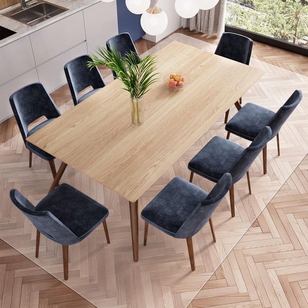 Vicwe Area Mat for Hard Floor, 8'×10' Clear Area Rug