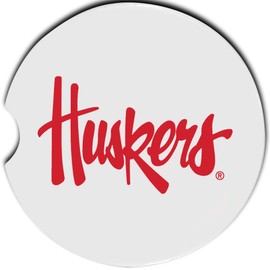 Nebraska Huskers, Car Coasters, Nebraska Coasters, Nebraska Huskers Gifts,University Of Nebraska, Cornhuskers, Sandstone Coasters, Car Coaster, Cup Holder Coaster