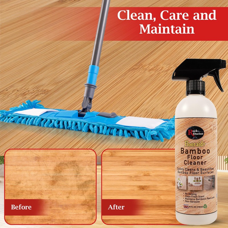 Rock Doctor Flooraid+ Bamboo Floor Cleaner Spray, 2 Pack, Heavy