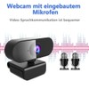 DDKJ Webcam Full HD 1080P, PC Camera with Microphone, Computer
