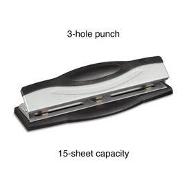 Staples Brand High End 3 Hole Adjustable Punch