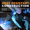 TOPDC Fireplace Gloves 14 Inches Welding Gloves Fire/Heat Resistant Leather