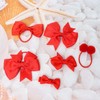 55Pcs Girls School Hair Accessories Red Bow Hair Clips Bow