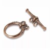 TierraCast 1 Set Copper Heirloom Two Strand Toggle Clasp, TierraCast