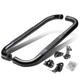 3 Inches Side Step Nerf Bar Running Board Compatible with Ford F-150 Extended Cab 09-14, Mild Steel, Black Powdercoated