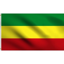 DMSE Ethiopia Without Arms Ethiopian Empire Abyssinia Flag 2X3 Ft Foot 100% Polyester 100D Flag UV Resistant (2' X 3' Ft Foot)