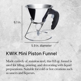 De Buyer 3353.00 Kwik Mini Piston Funnel Black