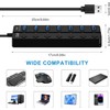 7 Port USB 3.0 Hub with Individual Power Switches and