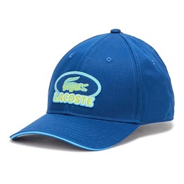 Lacoste Men's Badge and Embroidery Detail Baseball Cap, Navy Blue, Small