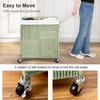 WOWLIVE Double Laundry Hamper with Lid, Handwoven Rolling Laundry Basket
