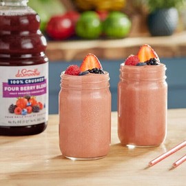 FixtureDisplays Dr. Smoothie 100% Crushed Four Berry Fruit Smoothie Mix 46 fl. oz. 103DR100FOUR