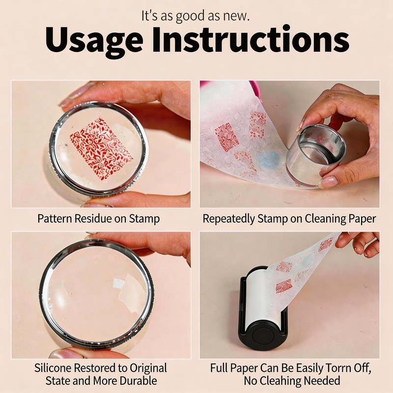 Nail Stamper Cleaner Paper, Refillable Disposable Nail Art Cleaning Stickers