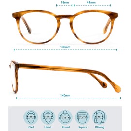 Felix Gray - anteojos de computadora con bloqueo de luz azul Roebling, Toffee ámbar, M