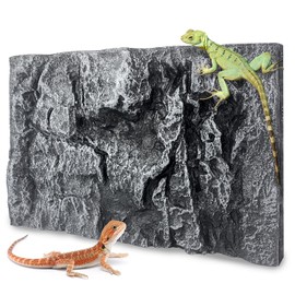Sysmashing 17.7x11.8in Rock Terrarium Background,3D Reptile Tank Background Board,Amphibian Stereo Backdrop Wall,Lizard Snake Gecko Spider Turtle Fish pet silo Background Decorative Panel(Grey)