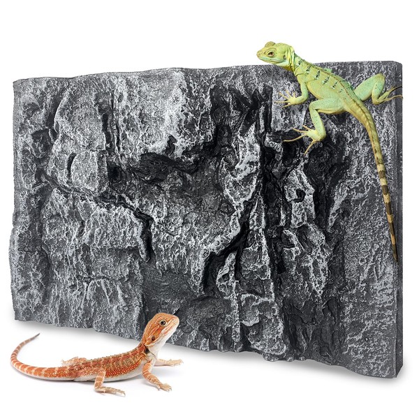 Sysmashing 17.7x11.8in Rock Terrarium Background,3D Reptile Tank Background Board,Amphibian Stereo
