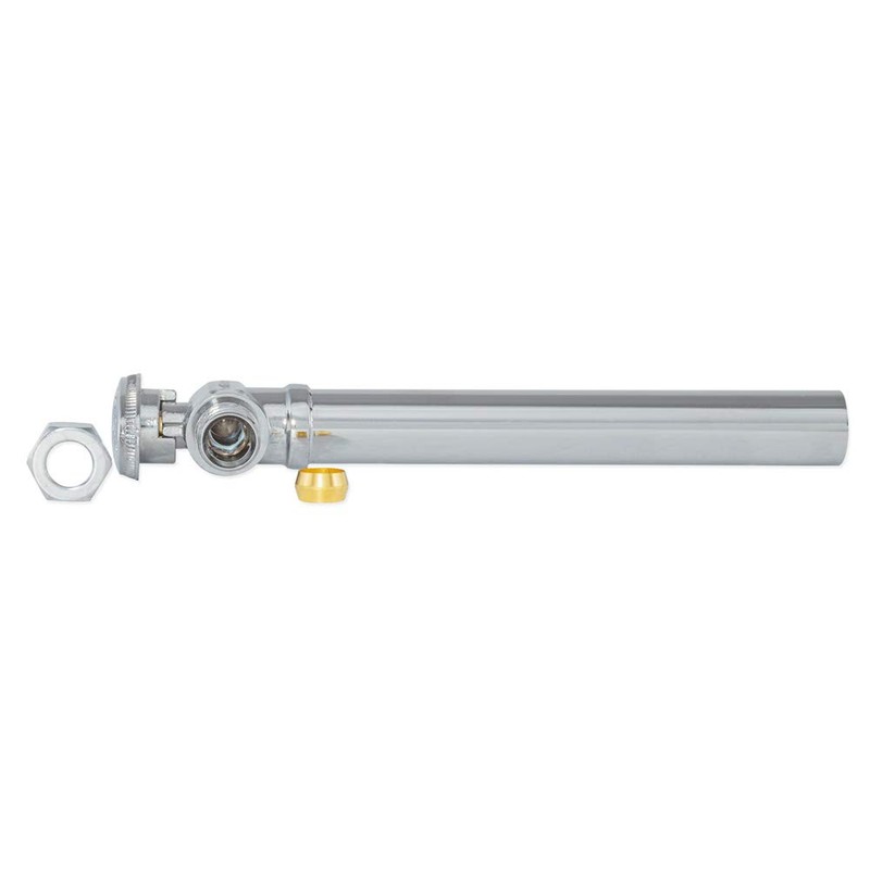Eastman Quarter-Turn Straight Stop Valve with Extension Tube, 1/2 Inch