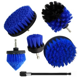 Electric Drill Brush, Electric Cleaning Brush, Compatible with Hexagonal Axis Electric Drills, Suitable for Baths, Kitchens, Bathrooms, Toilets, Window Frames, Car Cleaning, Blue
