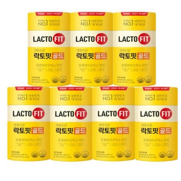 종근당 락토핏 생 유산균 골드 2g 50포 7통, 2g 50포／7통