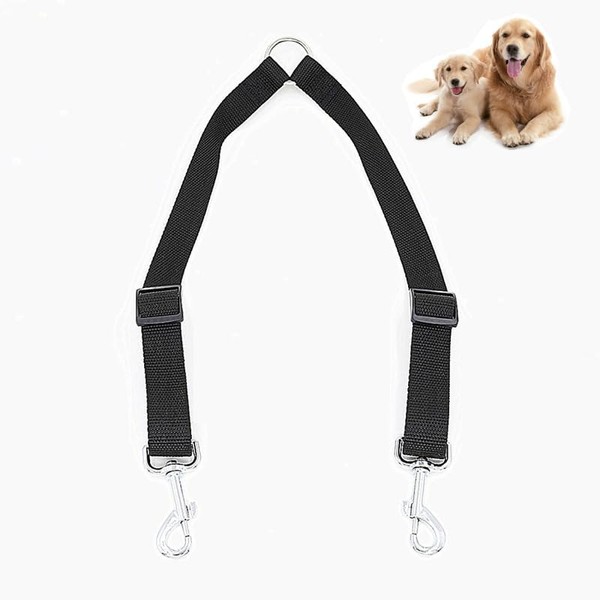 Double Dog Lead, No Tangle Adjustable Double Pet Trainer Lead,Dog