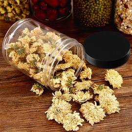 Rocutus 13oz Clear Plastic Storage Jars Containers,8 Pack Refillable Wide-Mouth Plastic Slime Storage Containers for Beauty Products,Kitchen & Household Storage - BPA Free (13 OZ)