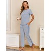Donnalla Soft Pajamas for Women Set Cotton 2 Piece Stripe