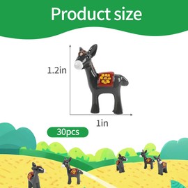 HUIANER Miniature Donkey 30PCS Mini Donkey Figures Fairy Garden Donkey Resin Donkey Figurine Moss Landscape Decoration DIY Craft Home Decor