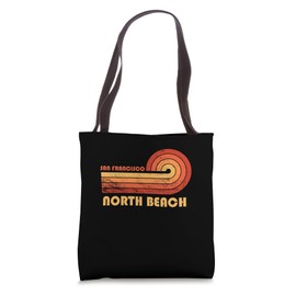 North Beach San Francisco California Retro Vintage Tote Bag