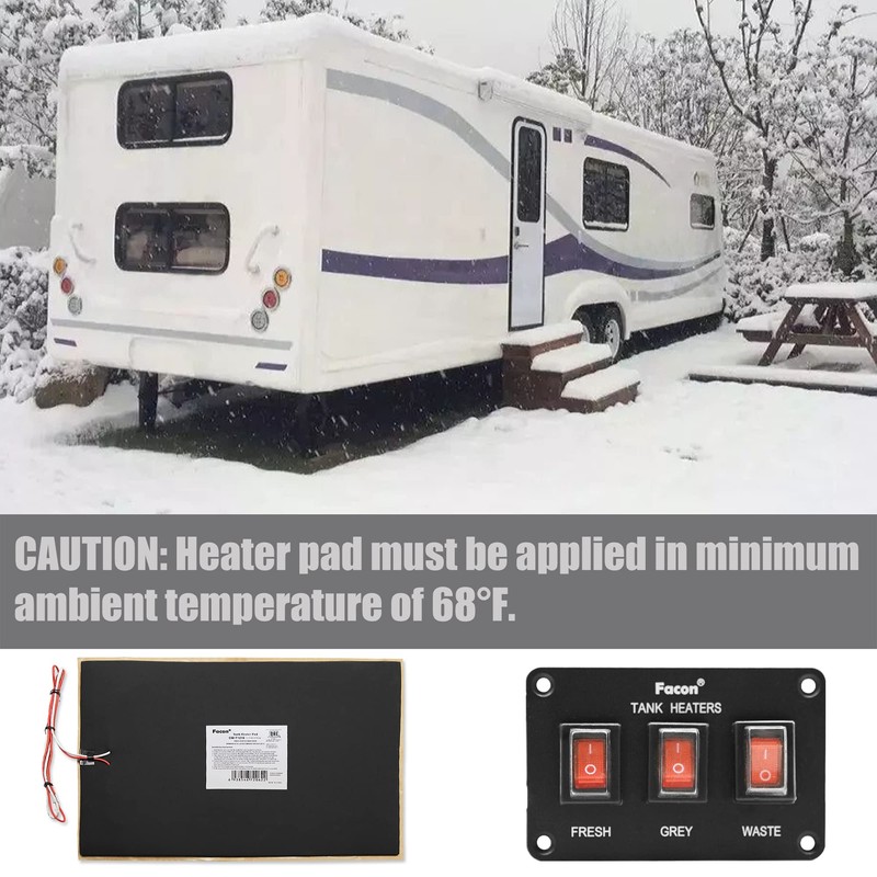 Facon 12Volts Switch Box Panel, 30Amps Rocket On&Off Switch with