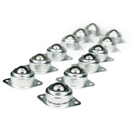 1" Roller Ball Transfer Bearings, 1,320 Lbs Total Load-Bearing Capacity (Set of 12)