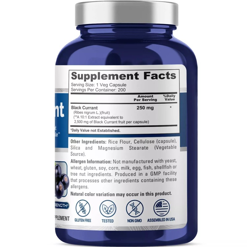 NusaPure Black Currant 2500 Mg Equivalent Per Powder Caps 200