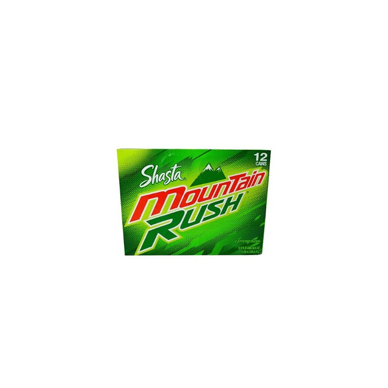 Shasta MOUNTAIN RUSH Soda Pop, 12-Ounce Cans (Pack of 12)
