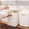 Yishyfier Plastic Storage Baskets Bins Boxes With Lids,Organizing Container White