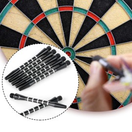 Yuiturt 15 Pcs Dart Shafts, Metal Dart Stems with 2BA Thread, Durable Aluminium Dart Shafts Replacement Kit for Soft Tip and Steel Tip Darts, Precision Dart Stems for Accurate Throwing (Black)