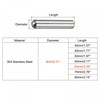 TOP-VIGOR 5Pcs 8mm x 60mm Dowel Pins, 304 Stainless Steel