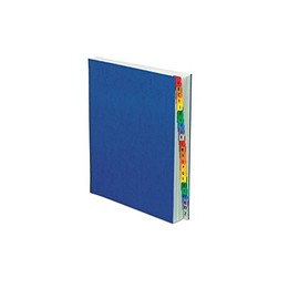 Expandable Desk File, A-Z Index, Letter Size, Acrylic-Coated PressGuard, Blue