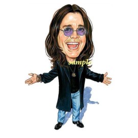 Unbranded OZZY OSBOURNE GLOSSY CARTOON MAGNET REFRIGERATOR LOCKER MAN CAVE BLACK SABBATH