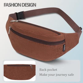 Bum Bag Men and Women, Stylish Belt Bag for Maximum Storage Space, 3 Compartments Each with Zip Suitable for All Activities, brown, Fashion