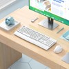 MEETION Wireless Keyboard and Mouse White, 2.4G USB Receiver Plug-and-Play,