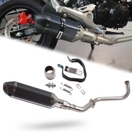 Unbranded Motorcycle Full Exhaust System Low Mount Header Pipe For Honda Grom MSX125 14-20