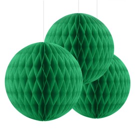 Binpeng Paper Fan for Decorations Paper Honeycomb Tissue Balls for Party Decoration Set of 3 Blue Paper Honeycomb Tissue Fans for Party Decoratio (3pcs 8in GREEN honneycombs)