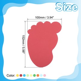 PATIKIL Bulletin Cutouts Paper, 54 Pcs Footprint Shaped Bulletin Board Paper Cut Outs Decorations for Classroom DIY Crafts Projects Party Supplies, Multicolored