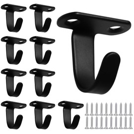 anyuan boy Pack of 10 Wall Mounted Ceiling Hooks, Key Hooks, Ceiling Hooks, Towel Hooks with 20 Screws for Bathroom, Kitchen