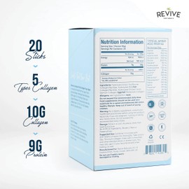 Multi Collagen Protein Powder Packets - Types I, II, III, V & X - Hydrolyzed Grass Fed Bovine, Wild Caught Fish, & Free-Range Chicken & Eggshell Collagen. Non-GMO, Halal, (10g Each, 20 Packets)