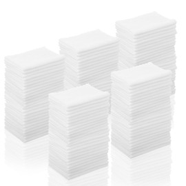 Wanmu 100 Pack Washcloths Bulk, 12" x 12" Face Towel Microfiber Cleaning Cloth Highly Soft Wash Cloth and Hand Towels Fast Drying Multi-Purpose Cleansing Cloths for Spa Salon Bathroom Kitchen Hotel